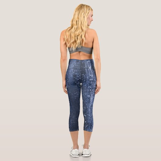 Leggings Capri Glam Denim Jeans Bleu (Verso)