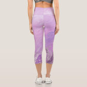Leggings Capri Glam Geode Agate Marbre Abstrait Améthyste Plum (Verso)