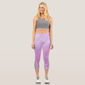 Leggings Capri Glam Geode Agate Marbre Abstrait Améthyste Plum (Recto)