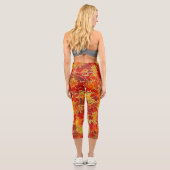 Leggings Capri Glittery Fall Maple Feuilles (Verso)