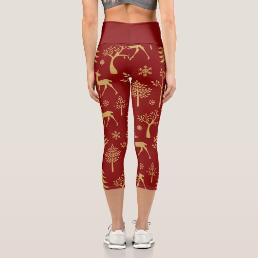 Leggings Capri Gold Deer (Verso)
