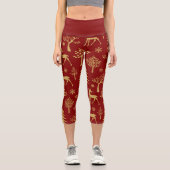 Leggings Capri Gold Deer (Recto)
