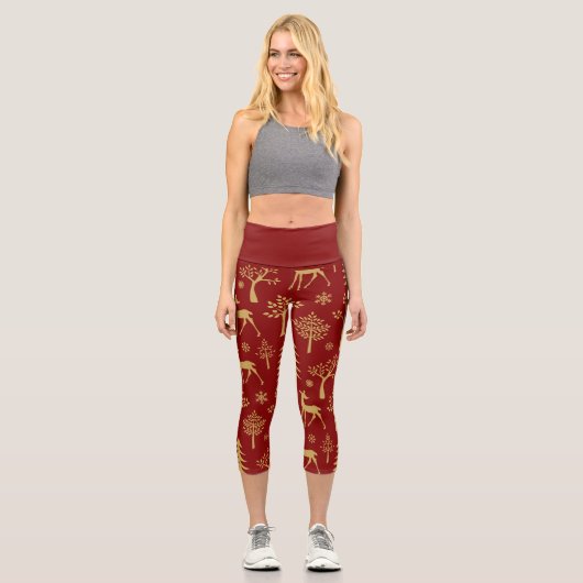 Leggings Capri Gold Deer (Recto)