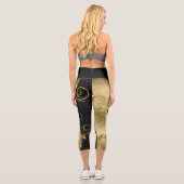 Leggings Capri Gold et Black Damask (Verso)