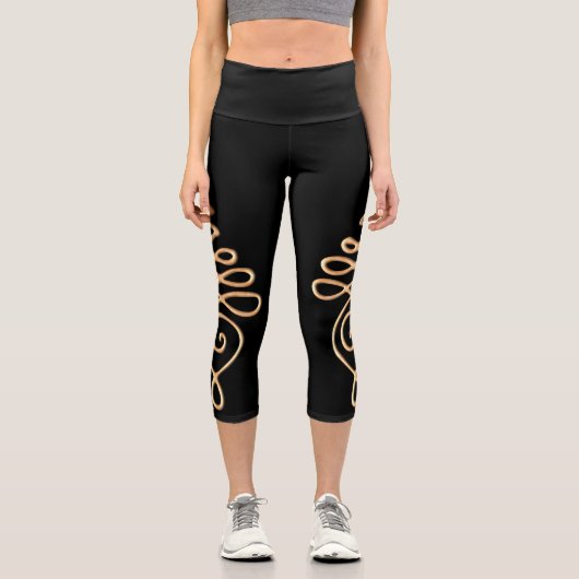 Leggings Capri Gold Unalome  (Recto)