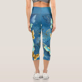 Leggings Capri Golden butterflies (Verso)
