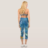 Leggings Capri Golden butterflies (Verso)