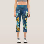 Leggings Capri Golden butterflies (Recto)