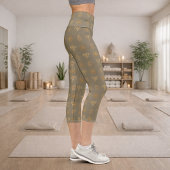 Leggings Capri Golden Mandala Elephant Hamsa | Boho Asian Graphic