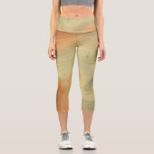 Leggings Capri Golden Strata | Pêche Brûlée Orange Vert Agate (Recto)
