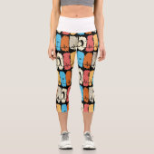 Leggings Capri Golf Silhouette Golfer sur Sunset arrière - plan (Recto)