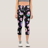 Leggings Capri Goth Halloween Pastel (Recto)
