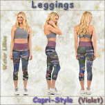 Leggings Capri GOUTTES DE STYLE CAPRI -Lillies d'eau" -Claude Mon<br><div class="desc">Une image de "Water Lillies" de Claude Monet est présentée sur ces Leggings colorés. Disponible en cinq tailles pour femmes (XS, S, M, L, XL). Voir la description "A propos de ce produit" ci-dessous pour des informations générales sur le dimensionnement et le produit, L'image couvre l'ensemble de la paire de...</div>