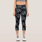 Leggings Capri Gradient Om Scattered Black Background (Recto)