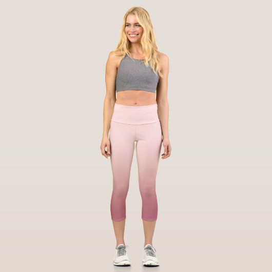 Leggings Capri Gradient rose pâle (Recto)