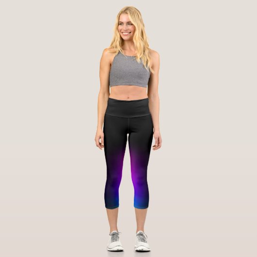 Leggings Capri Gradient violet noir (Recto)