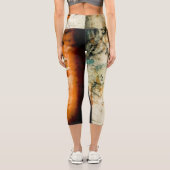 Leggings Capri Graffiti blanc Cool en brique (Verso)