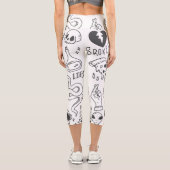Leggings Capri Graffiti mignon : Doodle Art Set. (Verso)