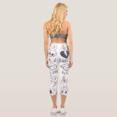 Leggings Capri Graffiti mignon : Doodle Art Set. (Verso)