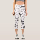 Leggings Capri Graffiti mignon : Doodle Art Set. (Recto)