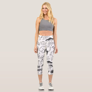 Leggings Capri Graffiti mignon : Doodle Art Set.