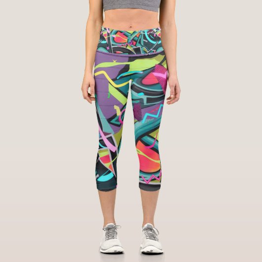 Leggings Capri Graffiti urbain01 (Recto)