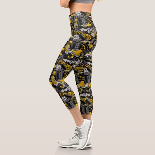 Leggings Capri Graffiti urbain Motif de rue (Gauche)