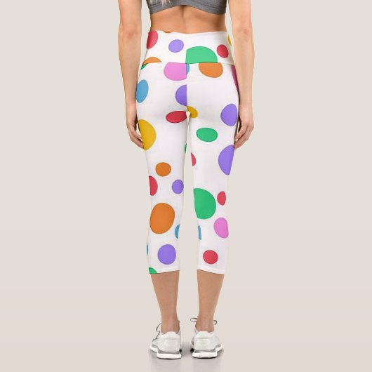 Leggings Capri Grand Polka-Point Coloré (Verso)