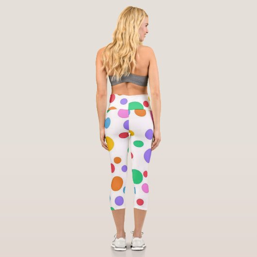 Leggings Capri Grand Polka-Point Coloré (Verso)