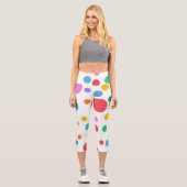 Leggings Capri Grand Polka-Point Coloré (Recto)