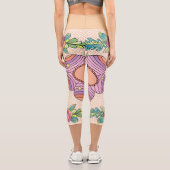 Leggings Capri Grande conception florale Abstraite (Verso)