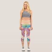 Leggings Capri Grande conception florale Abstraite (Recto)