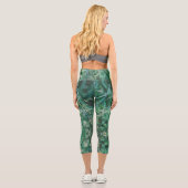 Leggings Capri Grass vert Feuille Fleurs Plantes Nature (Verso)