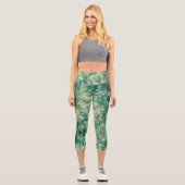 Leggings Capri Grass vert Feuille Fleurs Plantes Nature (Recto)