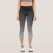 Leggings Capri Gray Disc Golf Yoga Pants (Recto)