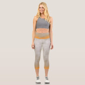 Leggings Capri Gray Orange rustique (Recto)