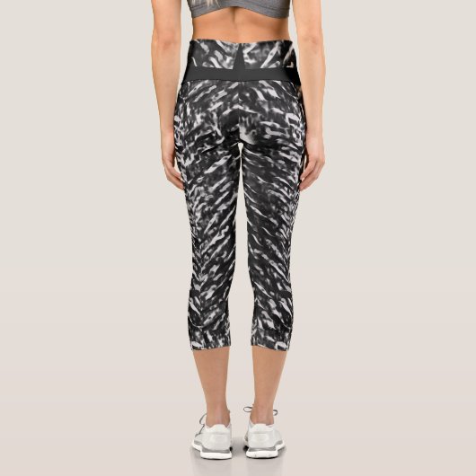 Leggings Capri Gray Wolf Faux conception capillaire (Verso)