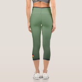 Leggings Capri Green Color Gradient with Germany Flag (Verso)
