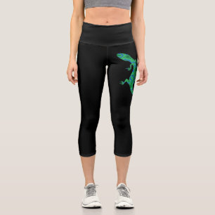 Leggings Capri Green Gecko