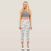 Leggings Capri Green Golf Icons Motif (Recto)
