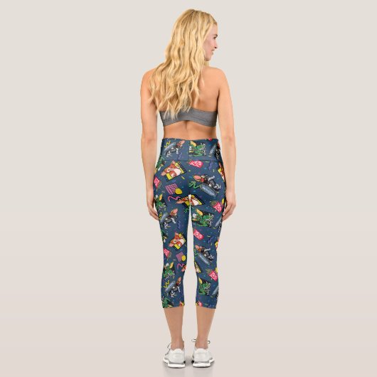 Leggings Capri Gremlins™ 80's Retrowave Pattern (Verso)