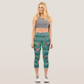 Leggings Capri Gremlins | Motif de Noël comique (Recto)