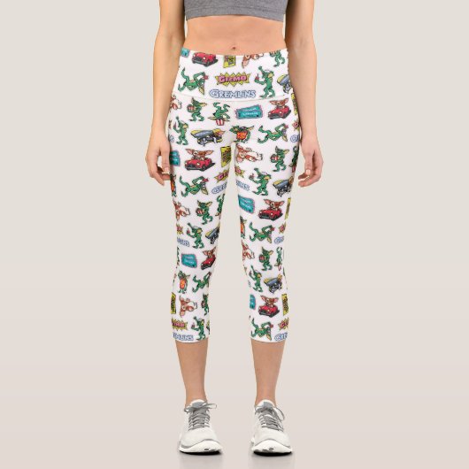 Leggings Capri Gremlins™ Sticker Fun Pattern (Recto)