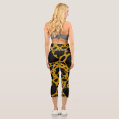 Leggings Capri Grenouille à poison jaune (Verso)