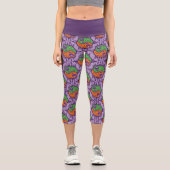 Leggings Capri Grenouille séchée Trippy Yin Yang (Recto)