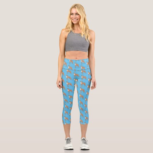 Leggings Capri Greyhound dog (Recto)