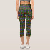 Leggings Capri Grille Diamant Arlequin : Harmonie Texturée (Verso)