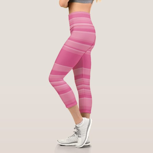 Leggings Capri Grilles complexes en rose (Gauche)