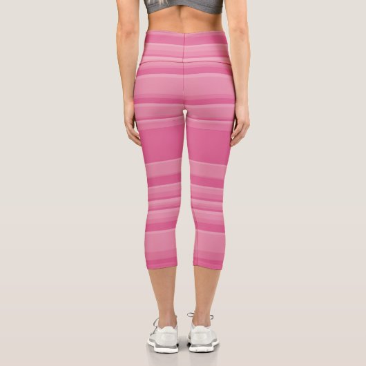 Leggings Capri Grilles complexes en rose (Verso)
