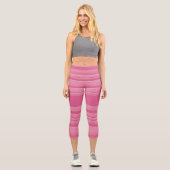 Leggings Capri Grilles complexes en rose (Recto)